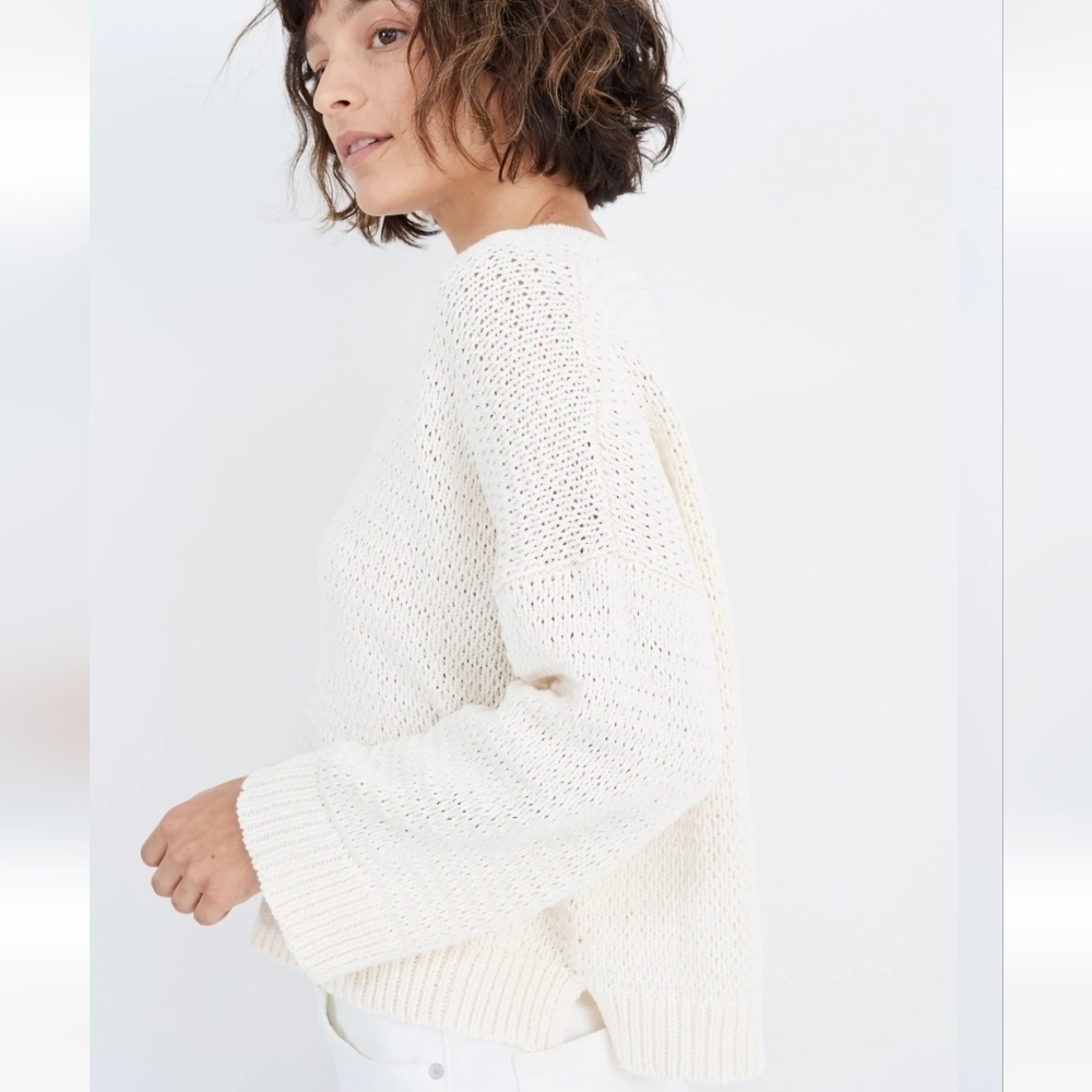 Madewell Breezway Pullover Sweater-Bright Ivory